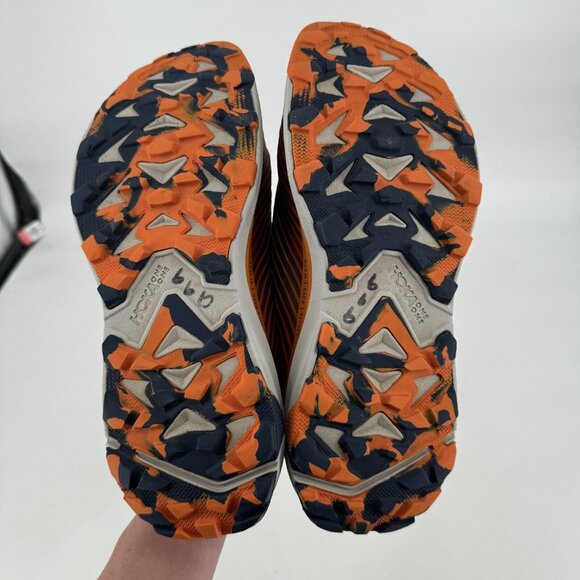 Hoka One One Shoes Mens 10.5 blue orange torrent 2 running sneakers walking - Picture 9 of 10
